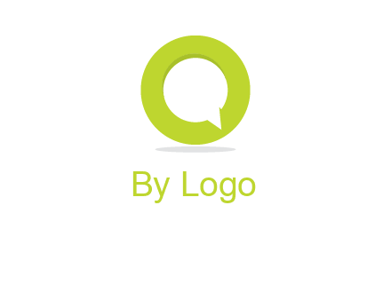 talking bubble is inside the letter o logo