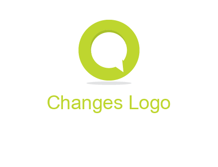 talking bubble is inside the letter o logo