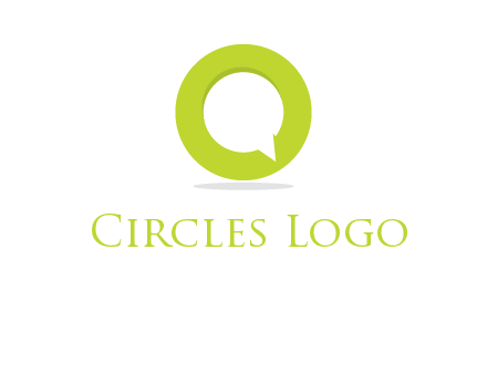talking bubble is inside the letter o logo