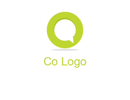 talking bubble is inside the letter o logo