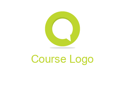 talking bubble is inside the letter o logo