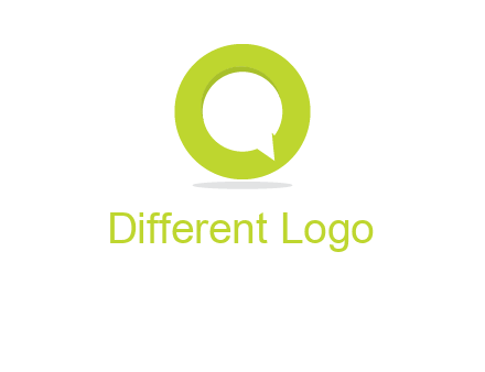 talking bubble is inside the letter o logo