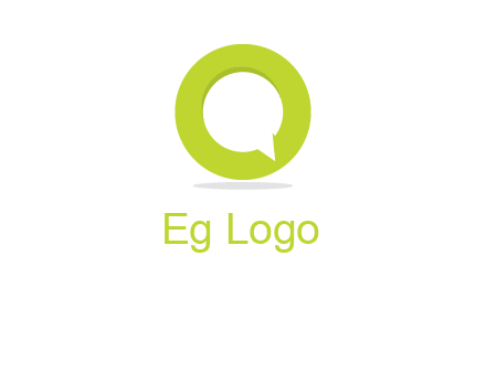 talking bubble is inside the letter o logo