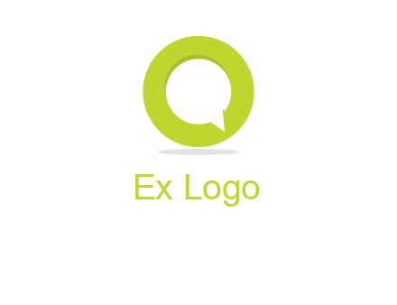 talking bubble is inside the letter o logo