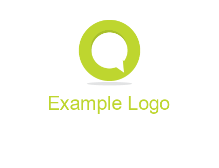 talking bubble is inside the letter o logo
