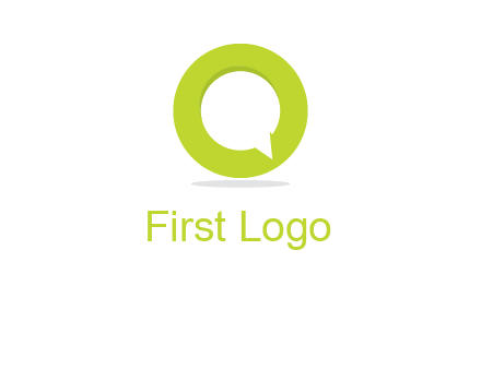 talking bubble is inside the letter o logo