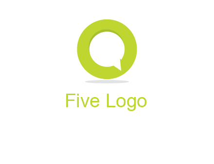 talking bubble is inside the letter o logo