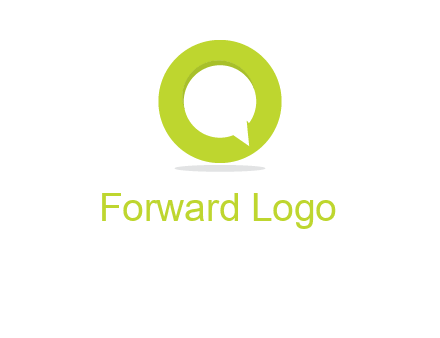 talking bubble is inside the letter o logo