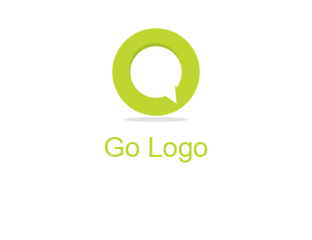 talking bubble is inside the letter o logo