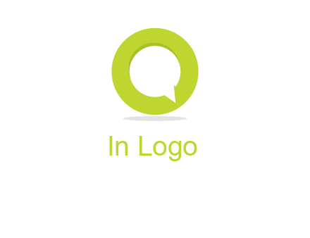 talking bubble is inside the letter o logo