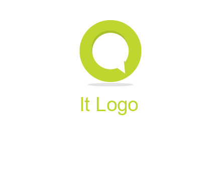 talking bubble is inside the letter o logo
