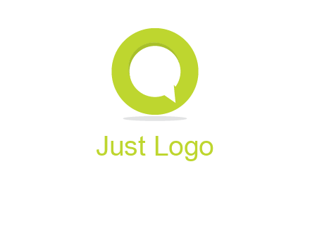talking bubble is inside the letter o logo