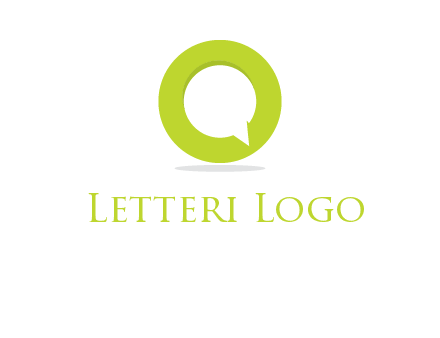 talking bubble is inside the letter o logo