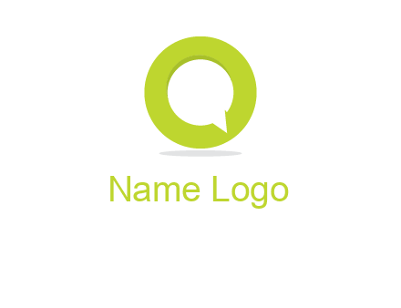 talking bubble is inside the letter o logo