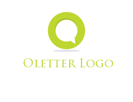 talking bubble is inside the letter o logo