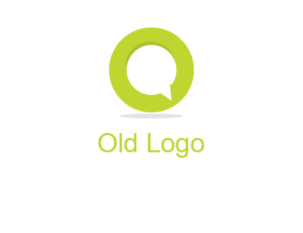talking bubble is inside the letter o logo