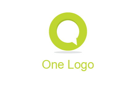 talking bubble is inside the letter o logo