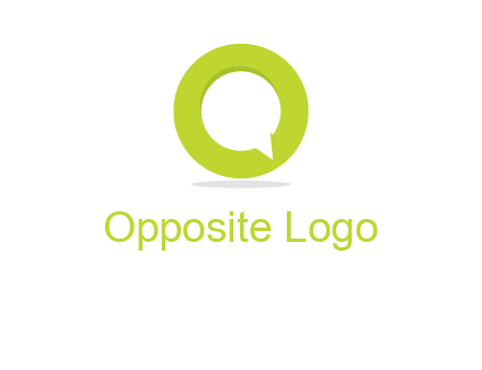 talking bubble is inside the letter o logo
