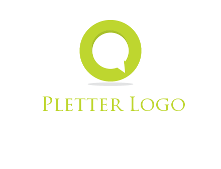 talking bubble is inside the letter o logo