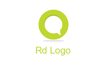 talking bubble is inside the letter o logo