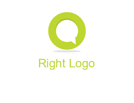 talking bubble is inside the letter o logo
