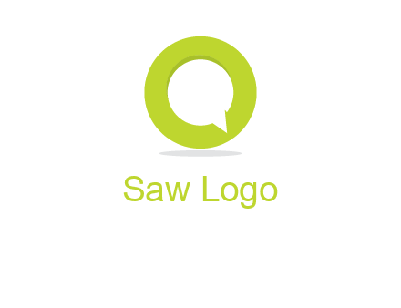 talking bubble is inside the letter o logo