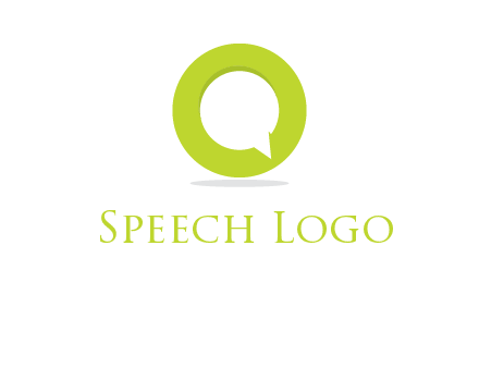 talking bubble is inside the letter o logo