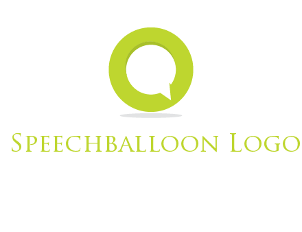 talking bubble is inside the letter o logo