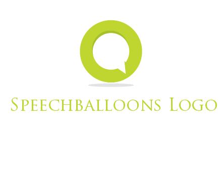 talking bubble is inside the letter o logo