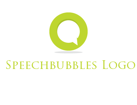 talking bubble is inside the letter o logo