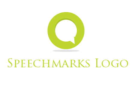 talking bubble is inside the letter o logo