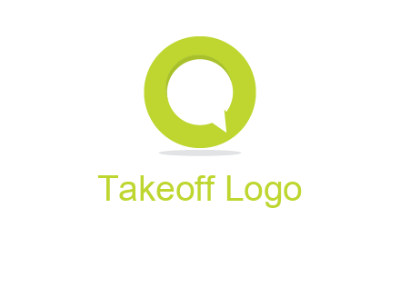 talking bubble is inside the letter o logo