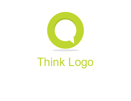 talking bubble is inside the letter o logo