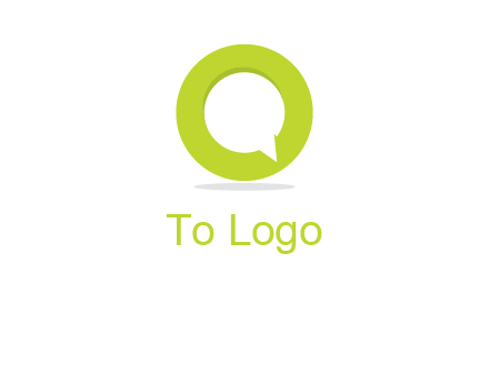 talking bubble is inside the letter o logo