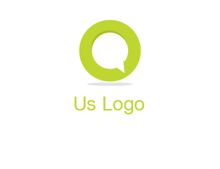 talking bubble is inside the letter o logo