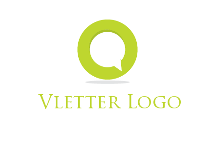 talking bubble is inside the letter o logo
