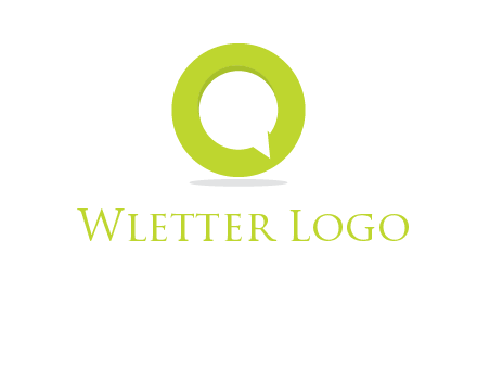 talking bubble is inside the letter o logo