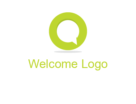 talking bubble is inside the letter o logo
