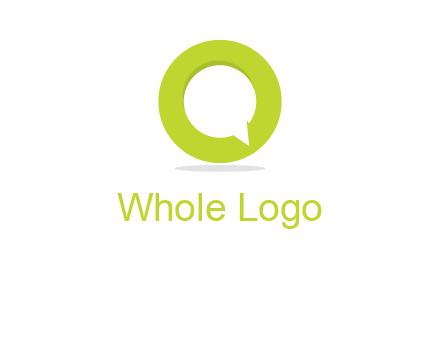 talking bubble is inside the letter o logo