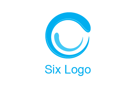 Letter o made of waves logo