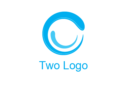 Letter o made of waves logo