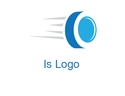letter O is incorporated inside an abstract speedy Tyre