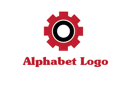 Letter o inside the gear logo