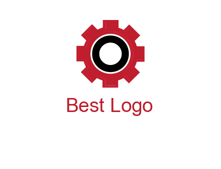 Letter o inside the gear logo