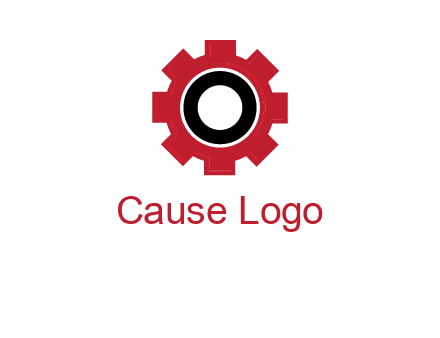 Letter o inside the gear logo