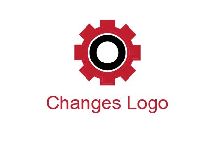 Letter o inside the gear logo
