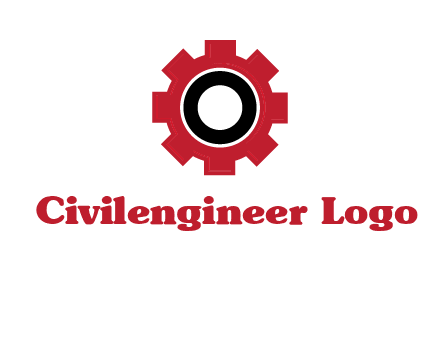 Letter o inside the gear logo