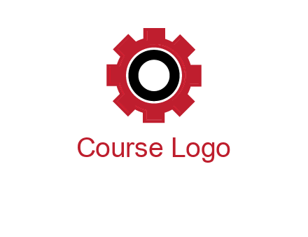 Letter o inside the gear logo