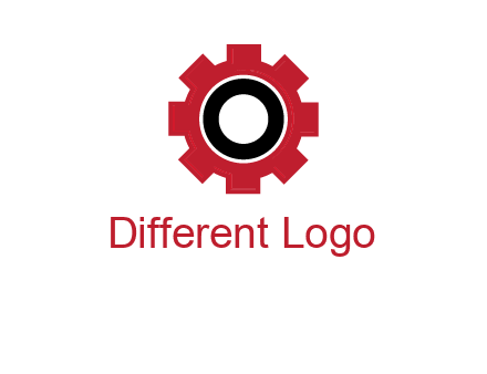 Letter o inside the gear logo