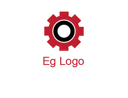 Letter o inside the gear logo